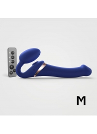 Синий безремневой страпон Multi Orgasm Size M с клиторальной стимуляцией - Strap-on-me - купить с доставкой в Томске