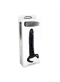 Чёрная насадка-фаллос для двойного проникновения INFLATABLE DILDO SLIM DONG  - 13,5 см. - Toyz4lovers - в Томске купить с доставкой