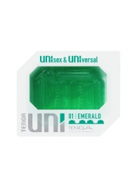 Зеленый мастурбатор-стимулятор Tenga Uni Emerald - Tenga - в Томске купить с доставкой