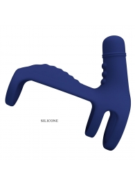 Синяя вибронасадка на пенис Vibrating Penis Sling - Baile - в Томске купить с доставкой