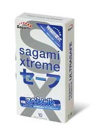 Презервативы Sagami Xtreme Ultrasafe с двойным количеством смазки - 10 шт. - Sagami - купить с доставкой в Томске