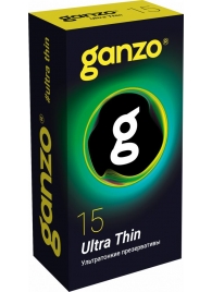 Прозрачные ультратонкие презервативы Ganzo Ultra thin - 15 шт. - Ganzo - купить с доставкой в Томске