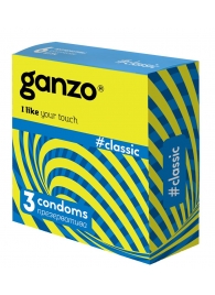 Классические презервативы с обильной смазкой Ganzo Classic - 3 шт. - Ganzo - купить с доставкой в Томске