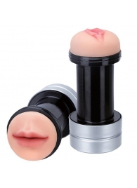 Двусторонний мастурбатор REALSTUFF 2 IN 1 HUMMER MOUTH   VAGINA - ротик и вагина - Dream Toys - в Томске купить с доставкой