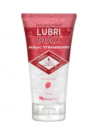 Интимный гель-смазка на водной основе Lubrimax Magic Strawberry - 75 мл. - ИнтелБИО - купить с доставкой в Томске