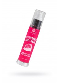 Массажное масло 2-в-1 с разогревающим эффектом и вкусом клубники со сливками - 50 мл. - Secret Play - купить с доставкой в Томске