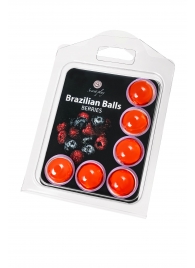 Набор из 6 шариков с массажным маслом Brazilian Balls с ароматом ягод - Secret Play - купить с доставкой в Томске