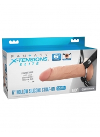 Полый страпон на ремнях 6’’ Hollow Silicone Strap-on - Pipedream - купить с доставкой в Томске