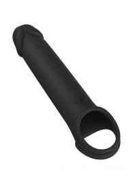 Черная насадка-удлинитель с вибрацией Vibrating Extender With Remote - Dream Toys - в Томске купить с доставкой