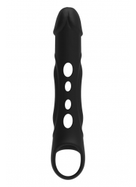Черная насадка-удлинитель Vibrating Extender With Remote с вибрацией - Dream Toys - в Томске купить с доставкой