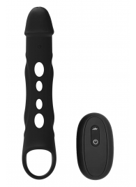 Черная насадка-удлинитель Vibrating Extender With Remote с вибрацией - Dream Toys - в Томске купить с доставкой