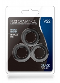 Набор из 3 черных эрекционных колец Black Small Penis Rings - Blush Novelties - в Томске купить с доставкой