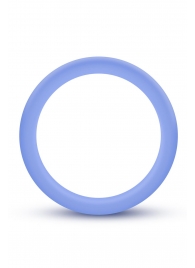 Голубое люминесцентное кольцо Silicone Glo Cock Ring - Blush Novelties - в Томске купить с доставкой