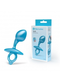 Голубая анальная пробка для массажа простаты Bulb Silicone Prostate Plug - 10,7 см. - b-Vibe - в Томске купить с доставкой