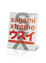 Ультратонкий презерватив Sagami Xtreme SUPERTHIN - 1 шт. - Sagami - купить с доставкой в Томске