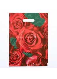 Пакет с цветочным принтом и вырубной ручкой (30х40 см) - Сима-Ленд - купить с доставкой в Томске