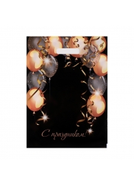 Пакет с вырубной ручкой и принтом в виде шариков (30х40 см) - Сима-Ленд - купить с доставкой в Томске