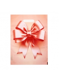 Пакет с принтом в виде банта с вырубной ручкой (30х40 см) - Сима-Ленд - купить с доставкой в Томске