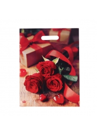 Пакет с принтом в виде роз (31х40 см) - Сима-Ленд - купить с доставкой в Томске