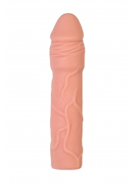 Телесная удлиняющая насадка с подхватом - 19 см. - ToyFa - в Томске купить с доставкой Телесная удлиняющая насадка с подхватом - 19 см. - ToyFa - в Томске купить с доставкой