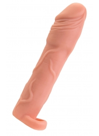 Телесная удлиняющая насадка с подхватом - 19 см. - ToyFa - в Томске купить с доставкой Телесная удлиняющая насадка с подхватом - 19 см. - ToyFa - в Томске купить с доставкой