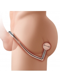 Кольцо на пенис с анальным стимулятором Stainless Steel Anal Hook   Cock Ring - BlueLine - в Томске купить с доставкой