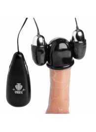 Черная стимулирующая насадка для головки полового члена Multi Speed Vibrating Penis Head Teaser - XR Brands - в Томске купить с доставкой