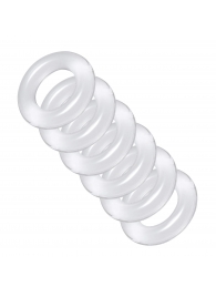 Комплект из 6 прозрачных эрекционных колец Ring Master Custom Ball Stretcher Kit - XR Brands - в Томске купить с доставкой