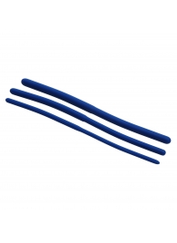 Набор из 3 синих силиконовых уретральных расширителей Invasion Silicone Urethral Sound Trainer Set - XR Brands - купить с доставкой в Томске