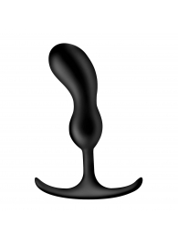 Черный массажер простаты с утяжелителями Premium Silicone Weighted Prostate Plug Medium - 16,3 см. - XR Brands - в Томске купить с доставкой