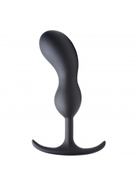 Черный массажер простаты с утяжелителями Premium Silicone Weighted Prostate Plug Large - 18,8 см. - XR Brands - в Томске купить с доставкой