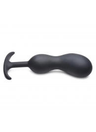 Черный массажер простаты с утяжелителями Premium Silicone Weighted Prostate Plug XL - 20,8 см. - XR Brands - в Томске купить с доставкой