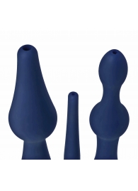 Набор из 3 универсальных насадок для анального душа Universal 3 Piece Silicone Enema Attachment Set - XR Brands - купить с доставкой в Томске