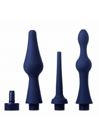 Набор из 3 универсальных насадок для анального душа Universal 3 Piece Silicone Enema Attachment Set - XR Brands - купить с доставкой в Томске