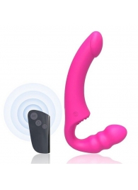 Розовый безремневой страпон Straples Strap-On Dildo - Erokay - купить с доставкой в Томске
