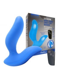 Синий вибромассажер простаты 3,5’’ Remote Control Curve P-spot Massager - 12 см. - Erokay - в Томске купить с доставкой