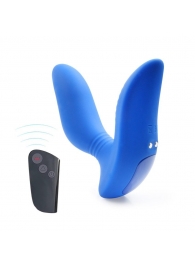 Синий вибромассажер простаты 3,5’’ Remote Control Curve P-spot Massager - 12 см. - Erokay - в Томске купить с доставкой