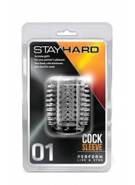 Прозрачная насадка с шипами STAY HARD COCK SLEEVE 01 CLEAR - Blush Novelties - в Томске купить с доставкой