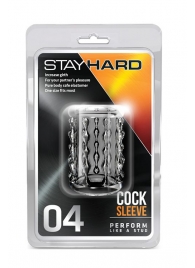 Прозрачная насадка с бороздками STAY HARD COCK SLEEVE 04 CLEAR - Blush Novelties - в Томске купить с доставкой