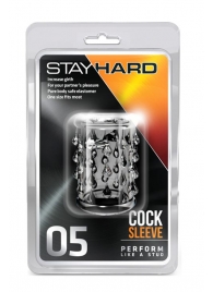 Прозрачная насадка с капельками STAY HARD COCK SLEEVE 05 CLEAR - Blush Novelties - в Томске купить с доставкой