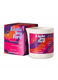 Массажная свеча Light My Fire с ароматом моной - 80 мл. - Love to Love - купить с доставкой в Томске