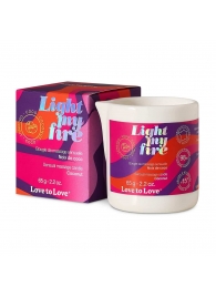 Массажная свеча Light My Fire Coconut с ароматом кокоса - 65 гр. - Love to Love - купить с доставкой в Томске