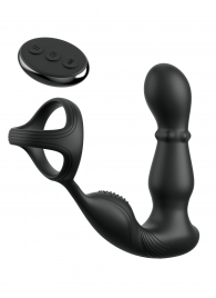 Черный вибростимулятор простаты с кольцом Ass-gasm Slide   Glide - Pipedream - в Томске купить с доставкой