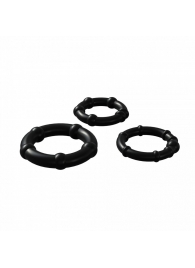 Набор из 3 черных эрекционных колец Babooom Ring Set - Adrien Lastic - в Томске купить с доставкой