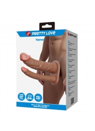 Реалистичная полая насадка на член для двойного проникновения Yairon - 17,5 см. - Baile - купить с доставкой в Томске