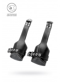 Черные подвесы с белой строчкой - Pecado - купить с доставкой в Томске