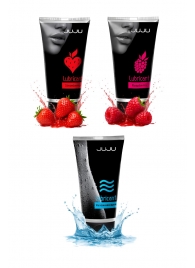 Набор из 3 лубрикантов JUJU (увлажняющий, клубника, малина) - JuJu - купить с доставкой в Томске Набор из 3 лубрикантов JUJU (увлажняющий, клубника, малина) - JuJu - купить с доставкой в Томске