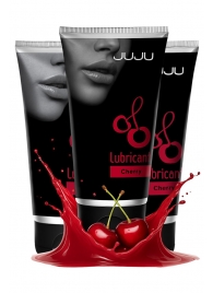 Набор из 3 съедобных лубрикантов JUJU со вкусом вишни - JuJu - купить с доставкой в Томске Набор из 3 съедобных лубрикантов JUJU со вкусом вишни - JuJu - купить с доставкой в Томске