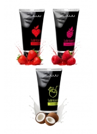 Набор из 3 съедобных лубрикантов JUJU (клубника, малина, кокос) - JuJu - купить с доставкой в Томске Набор из 3 съедобных лубрикантов JUJU (клубника, малина, кокос) - JuJu - купить с доставкой в Томске