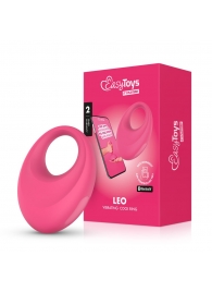 Розовое интерактивное эрекционное виброкольцо Leo - Easy toys - в Томске купить с доставкой